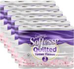 Softesse Toilet Paper 60 Rolls, 3 Ply Toilet Rolls Bulk Buy, Luxuriously Soft, Gentle and Hypoallergenic Sustainable Toilet Rolls - Quilted Toilet Roll for Your Family - Dermatologically Tested (60)