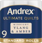Andrex Ultimate Quilts Toilet Roll with Midnight Ylang & Amber Fragrance, 9 Rolls (155 Sheets)