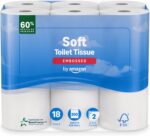 by Amazon Soft Toilet Tissue, 2-Ply, 18 Rolls (Pack of 1), 200 Sheets per Roll, FSC Certified